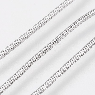 Long-Lasting Plated Brass Snake Chain Necklaces NJEW-K112-04P-NF-1