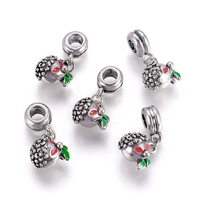 Alloy Enamel European Dangle Charms ENAM-F098-01AS-1