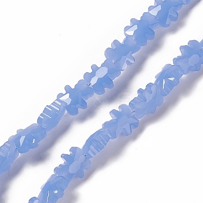 Electroplate Glass Beads Strands GLAA-C023-04B-1