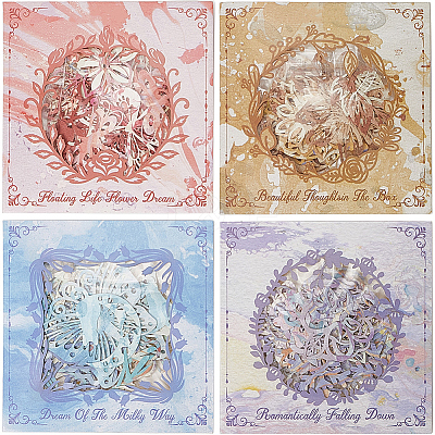 4Sets 4 Styles Paper Scrapbooking DIY-GF0011-36-1