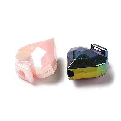 UV Plating Opaque Acrylic Beads X-MACR-D025-10-1