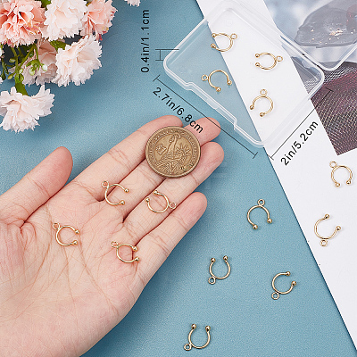 8 Pairs Brass Ear Cuff Findings KK-BBC0009-74-1