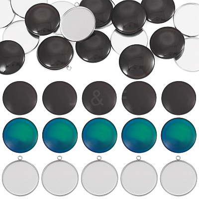 10Pcs 304 Stainless Steel Pendant Cabochon Settings DIY-TA0015-76A-1