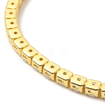 Clear Cubic Zirconia Tennis Bracelet X-BJEW-A132-02G-1
