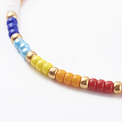 Glass Seed Beaded Bracelets BJEW-JB06158-1