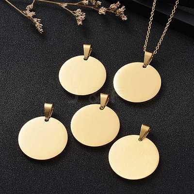 304 Stainless Steel Pendants Ion Plating(IP) STAS-P115-08G-1