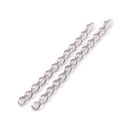 304 Stainless Steel Curb Chains Extender STAS-WH0032-02A-P-1