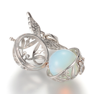 Alloy Cage Pendants G-Q480-03-1