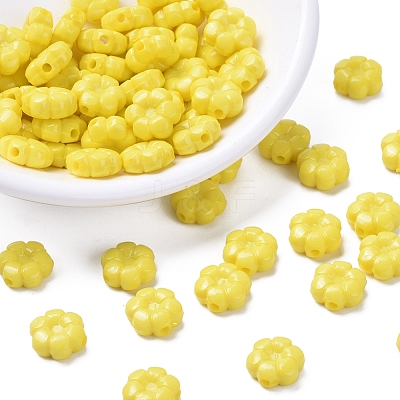 Opaque Acrylic Flower Beads SACR-R821-06-1