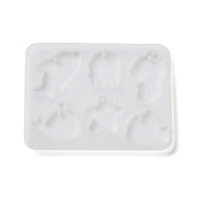 Starfish/Whale/Octopus Pendant DIY Silhouette Silicone Mold X1-DIY-K073-09A-1
