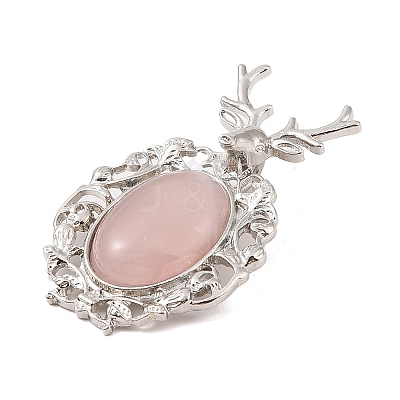 Natural Rose Quartz Pendants G-A226-02P-08-1