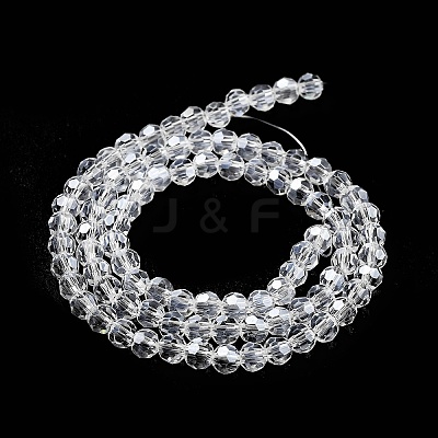 Electroplate Transparent Glass Beads Strands EGLA-A035-T4mm-A19-1