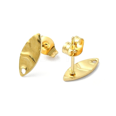 304 Stainless Steel Stud Earring Findings X-STAS-L024-003G-08-1