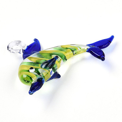 Handmade Lampwork Big Pendants LAMP-T023-14D-1