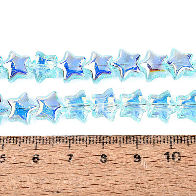 Electroplate Transparent Glass Beads Strands LS-EGLA-N056-04A-B01-1