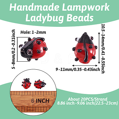 Handmade Lampwork Beads Strands LAMP-TA0002-01-1
