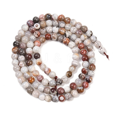 Natural Mexican Agate Beads Strands G-G345-B01-3mm-1