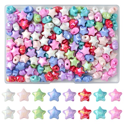 200Pcs Opaque Acrylic Beads TACR-FS0001-50-1