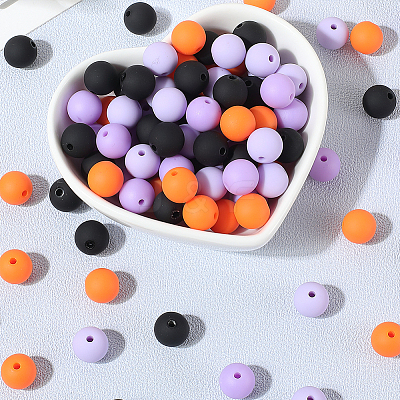 Rubberized Style Imitated Silicone Acrylic Beads MACR-PA0001-06C-04-1