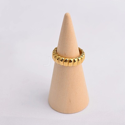 Wave Texture 304 Stainless Steel Finger Rings WGA78FE-03-1