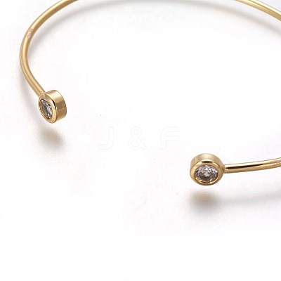 Brass Cuff Bangles BJEW-P245-04G-1