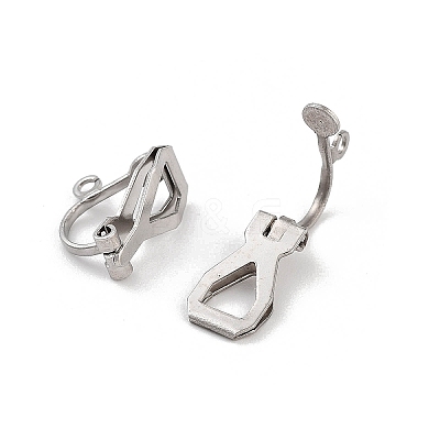 Stainless Steel Clip-on Earring Findings STAS-XCP0001-85-1