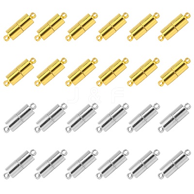 20 Sets 2 Colors Alloy Magnetic Clasps PALLOY-CJ0002-42-1