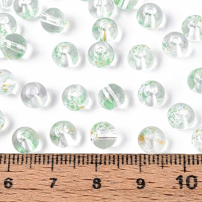 Baking Paint Transparent Glass Beads DGLA-T004-08G-1