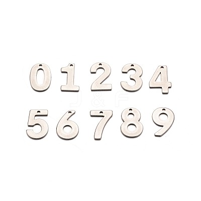 Tarnish Resistant Mixed Number 201 Stainless Steel Charms X-STAS-N082-05-1