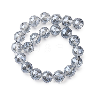 Transparent Electroplate Glass Beads Strands EGLA-N002-34G-F03-1