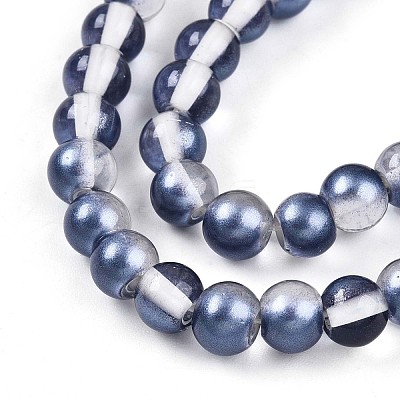 Baking Paint Transparent Glass Beads X1-DGLA-N011-6mm-08-1