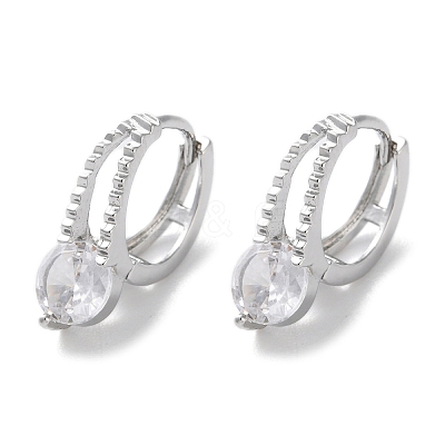 Brass Hoop Earrings EJEW-C121-08P-1