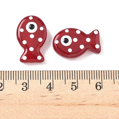 Baking Paint Glass Enamel Beads LAMP-D303-04C-1