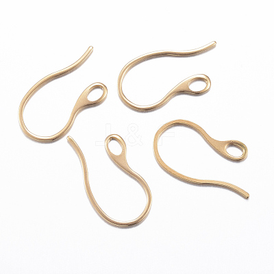 Ion Plating(IP) 304 Stainless Steel Earring Hooks X-STAS-H383-28G-1