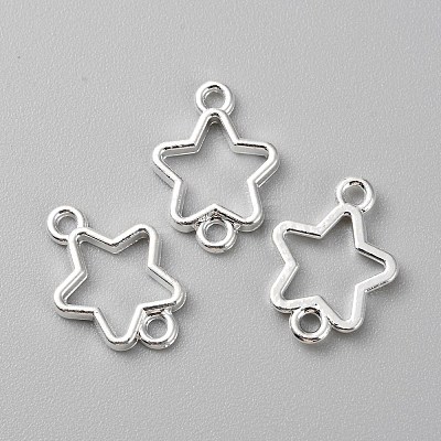 Zinc Alloy Open Back Bezel Connector Charms FIND-WH0139-69D-S-1