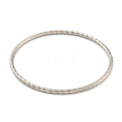 Non-Tarnish 7Pcs Vacuum Plating 202 Stainless Steel Bangle Sets BJEW-M317-11P-1