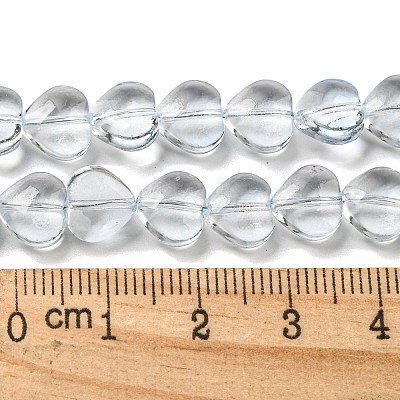 Baking Paint Transparent Glass Beads Strands DGLA-A08-T8mm-KD07-1