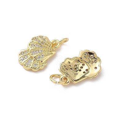 Brass Micro Pave Cubic Zirconia Pendants KK-D502-26I-G-1