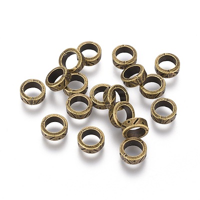 Tibetan Style Alloy European Large Hole Beads TIBE-1266-AB-FF-1