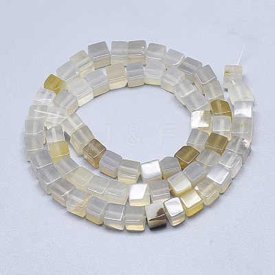Natural White Agate Beads Strands G-S357-G10-1
