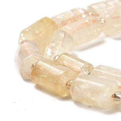Heated Natural Citrine Beads Strands G-N327-06-16-1