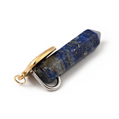 Snake Head Natural Lapis Lazuli Pointed Pendants G-I333-01E-1