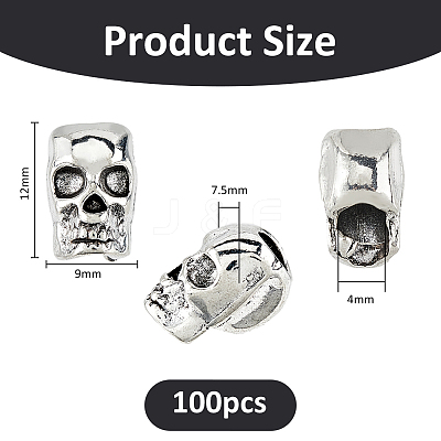 100Pcs Alloy European Beads FIND-FH0011-86-1