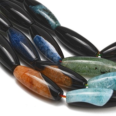 Natural Agate Beads Strands G-L654-G20-01C-1