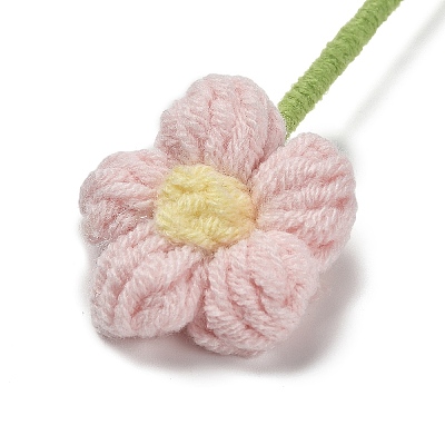 Handmade Crochet Polyester Flower Ornaments AJEW-XCP0002-66-1