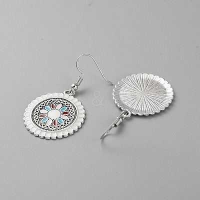 Alloy Enamel Dangle Earring for Women EJEW-TAC0017-14AS-02-1
