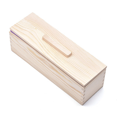 Rectangular Pine Wood Soap Molds Sets DIY-F057-03B-1