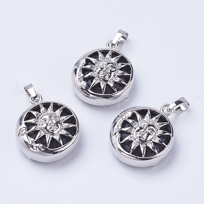 Natural Lava Rock Pendants G-K234-C03-1