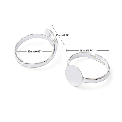 Brass Pad Ring Base Findings X-EC022-S-1