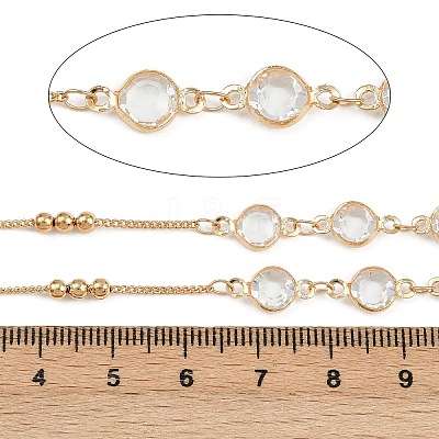 Brass Flat Round Link Chains CHC-H115-28G-1